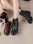 Womens's Braided Warm Lined Cowhide Leather Boots