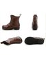 Womens's Braided Warm Lined Cowhide Leather Boots