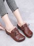 Vintage Bow Warm Furry Lined Slip On Flats