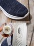 Plus Size Breathable Mesh Fabric Slip On Sneakers