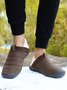 Plus Size Unisex Warm Embossed Slip On Flat Shoes