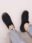 Plus Size Unisex Warm Embossed Slip On Flat Shoes