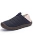 Plus Size Unisex Warm Embossed Slip On Flat Shoes