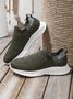 Plus Size Breathable Mesh Fabric Slip On Sneakers