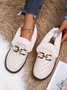 Women's Winter Furry Lined Slip On Flat Shoes