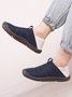 Plus Size Unisex Warm Embossed Slip On Flat Shoes