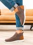 Womens's Warm Lined Slip On Canvas Shoes