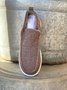 Womens's Warm Lined Slip On Canvas Shoes