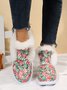 Christmas Plus Size Casual Slip On Furry Booties