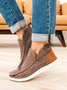 Womens's Warm Lined Slip On Canvas Shoes