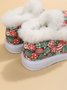 Christmas Plus Size Casual Slip On Furry Booties