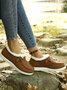 Corduroy Upper Plush Casual Flats