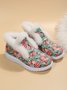 Christmas Plus Size Casual Slip On Furry Booties