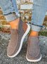 Womens's Warm Lined Slip On Canvas Shoes