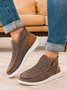 Womens's Warm Lined Slip On Canvas Shoes