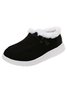Corduroy Upper Plush Casual Flats