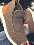 Womens's Warm Lined Slip On Canvas Shoes