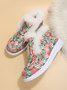 Christmas Plus Size Casual Slip On Furry Booties