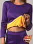 Comfortable Soft Fleece Warm Long Sleeve Pants Homewear Two Piece Plus Size