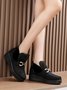 Women's Metal Decoration Warm Lined Slip On Snow Boots
