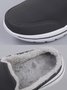 Plus Size Unisex Waterproof Fabric Warm Lined Casual Slippers