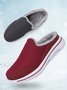 Plus Size Unisex Waterproof Fabric Warm Lined Casual Slippers