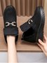 Women's Metal Decoration Warm Lined Slip On Snow Boots