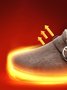 Casual Plain Buckle Warm Lined Flat Peas Shoes