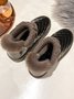 Casual Embossed Knit Panel Snow Booties