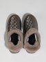 Casual Embossed Knit Panel Snow Booties