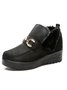 Women's Metal Decoration Warm Lined Slip On Snow Boots