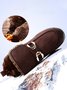 Women's Metal Decoration Warm Lined Slip On Snow Boots