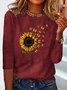 Sunflower Long sleeve Crew Neck T-Shirt