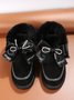 Winter Casual Rhinestone Bow Furry Lined Snow Booties
