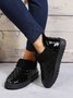 Casual Embossed Knit Panel Snow Booties