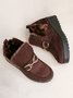 Women's Metal Decoration Warm Lined Slip On Snow Boots
