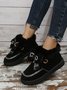 Winter Casual Rhinestone Bow Furry Lined Snow Booties