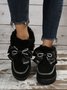 Winter Casual Rhinestone Bow Furry Lined Snow Booties