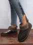 Casual Embossed Knit Panel Snow Booties