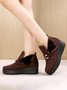 Women's Metal Decoration Warm Lined Slip On Snow Boots