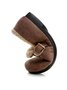 Casual Plain Buckle Warm Lined Flat Peas Shoes