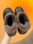Casual Embossed Knit Panel Snow Booties