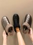 Casual Embossed Knit Panel Snow Booties