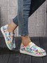 Plus Size Printing Comfy Slip On Canvas Boat Shoes