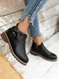 Women's Simple Plain Buckle Embellished Zip Booties