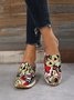 Women's Casual Printing Zip Up Flat Shoes
