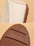 Plain Rhinestone Metal-embellished Faux Fur-lined Loafers