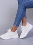 Plus Size Plaid Mesh Fabric Slip On Sneakers
