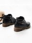 Women's Simple Plain Buckle Embellished Zip Booties