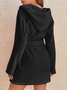 Plush Pajamas Solid Color Hooded Home Clothes Warm Robes Plus Size
